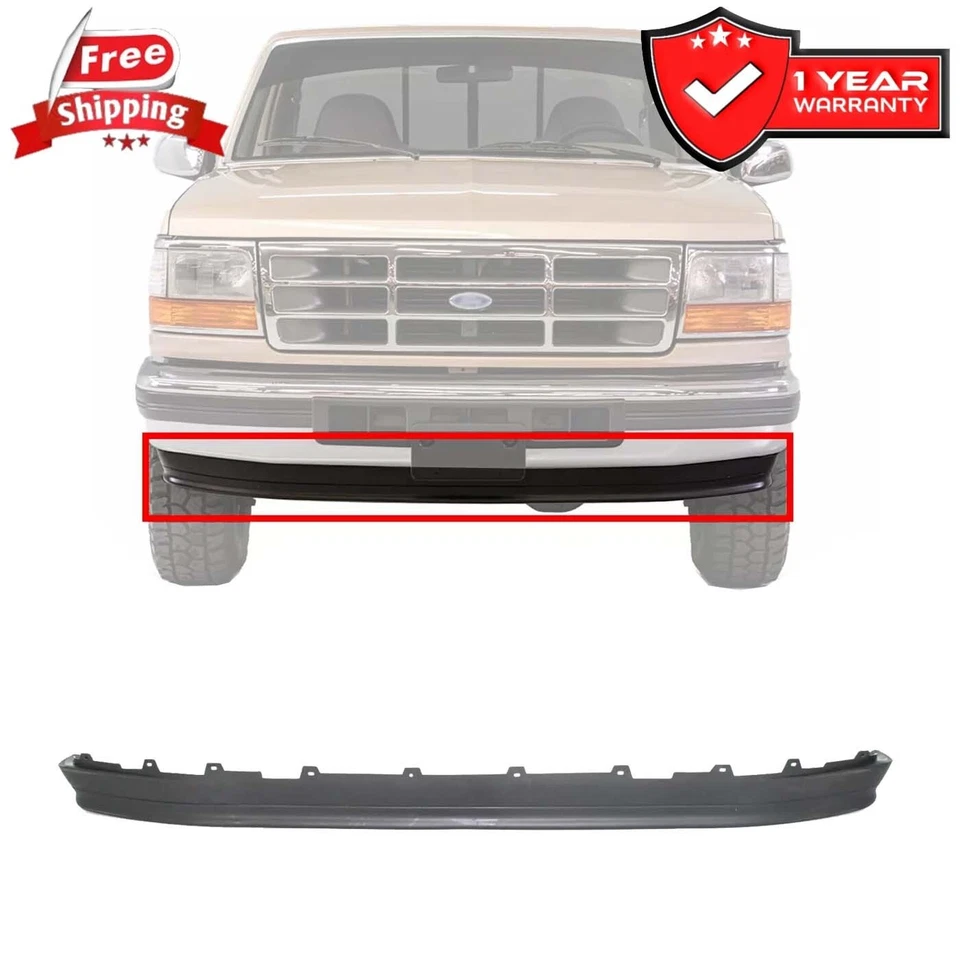 Bumper Lower Valance For 1992-1997 Ford F-250 F-350 1992-1996 F-150 Bronco Front - Imagem 1 de 4