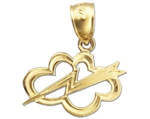 Dije Rayo Celestial y Nube Oro 14K - Imagen 1 de 6