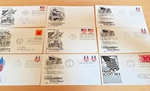 9  AMERICAN FLAG   POSTAL COVERS - Picture 1 of 1