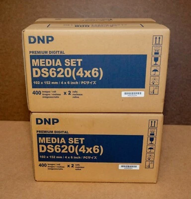 DNP DS620A4x6 4x6 Roll Media set - 2 Box Total prints 1600 - Paper & Ribbon Kit - Image 1 of 3