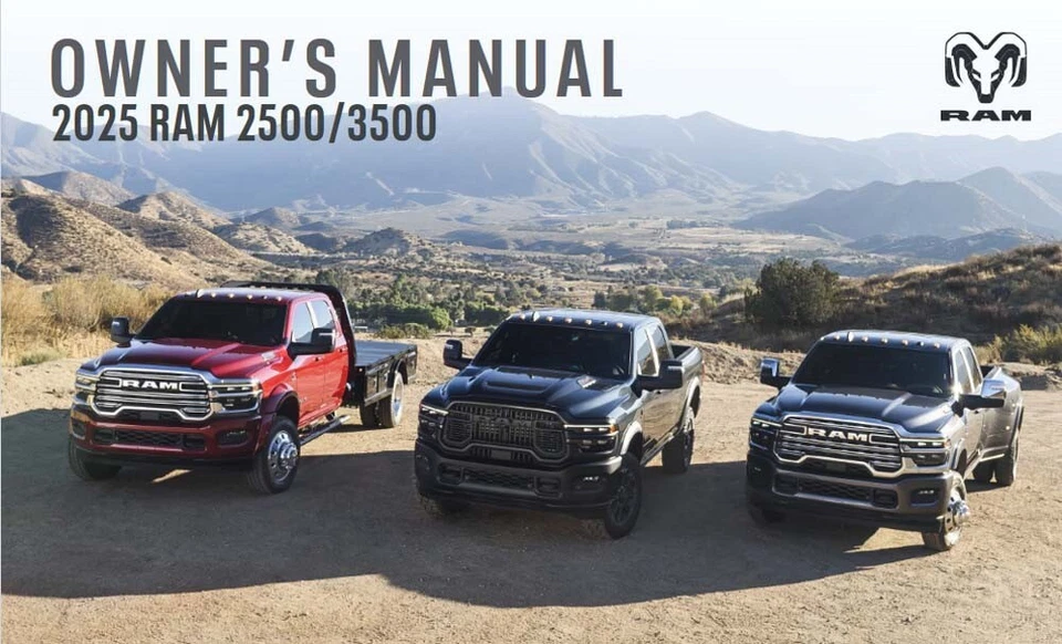 2025 Dodge Ram 2500 3500 Truck Owners Manual User Guide - Image 1 of 1
