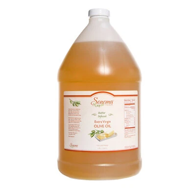 Aceite de oliva virgen extra infundido con mantequilla a granel 1 galón / 3,8 litros / 128 oz Foto 1 de 4