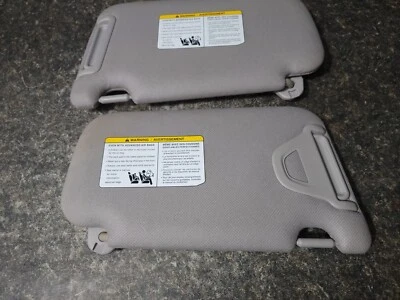 13-19 Nissan Sentra Sun Visor Shades Dual Vanity Mirror Pair Gray Used OEM - Image 1 of 4