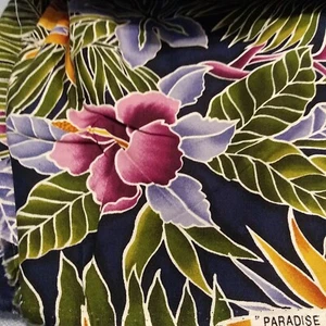Hoffman International Fabrics Paradise Reef Tropical Flower Hawaiian BTY X 41 in - Picture 1 of 4
