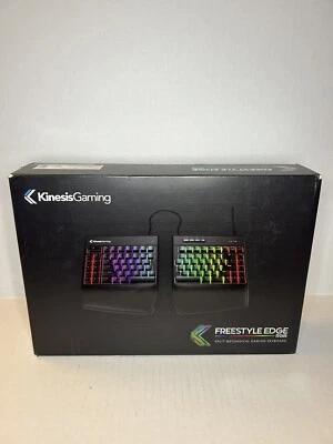 Kinesis Freestyle Edge RGB Mechanical Keyboard KB975-BLU MX Blue Excellent Cond - Image 1 of 4