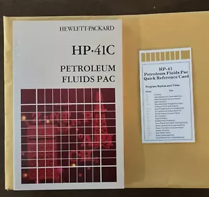 VINTAGE HP-41C Manual for Petroleum Pac HP 41C/CV/CX - Picture 1 of 1
