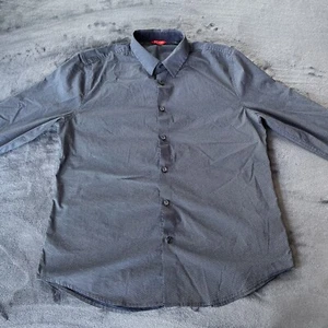 Guess Los Angeles Men’s Long Sleeve Button Up Blue Collard Shirt Large - Picture 1 of 13