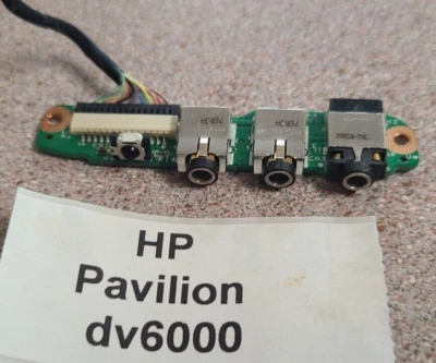 Placa de audio original HP Pavilion DV6000 con cable conector blanco DA0AT3AB8D0 Foto 1 de 2