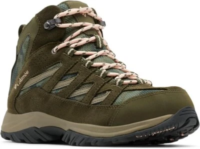 Bota de Senderismo Columbia Para Mujer 7 AMPLIOS Crestwood Mid Impermeable en Nori/Melocotón $105 Foto 1 de 4