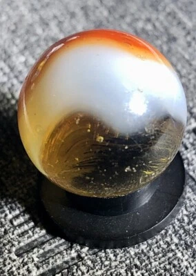 VTG Vitro Agate Bull’s Eye Marble .63” - Image 1 of 4