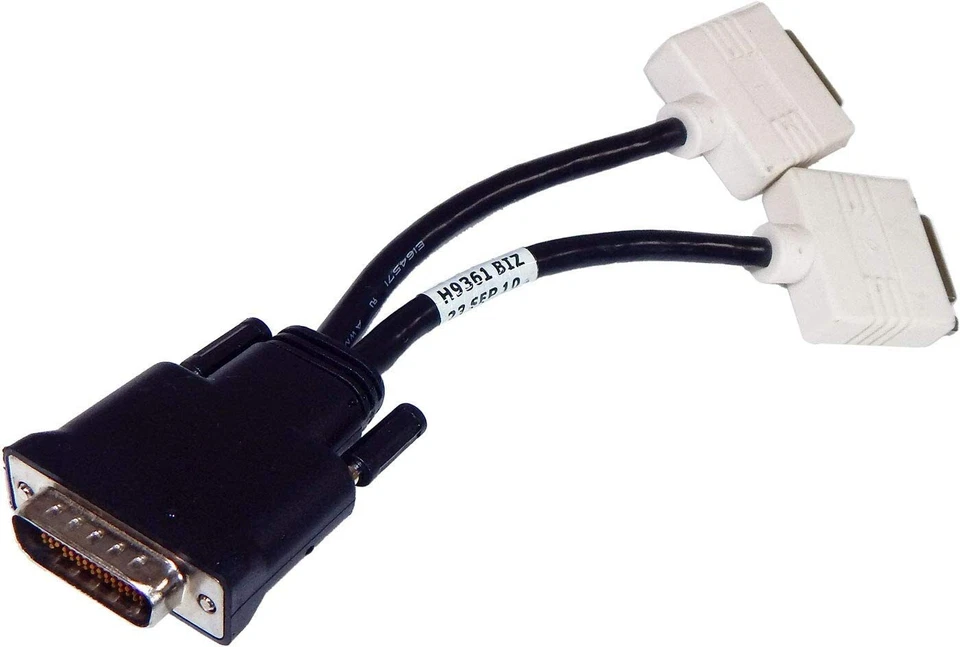 HP/Dell Single DMS-59 to Dual DVI Y Splitter Video Cable H9361 R0915 338285-009 - Image 1 of 1