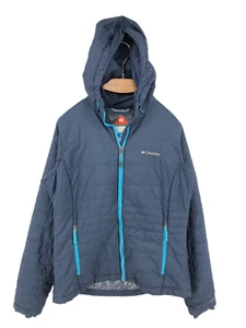 COLUMBIA Women OMNI-HEAT Hooded Puffer Jacket Coat Size M - Picture 1 of 10