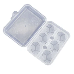 6 Grid Egg Holder Box Tray Storage Box Eggs Refrigerator Container Plastic Case - Picture 1 of 12