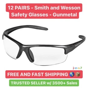 PACK DE 12 - Smith & Wesson Ecualizador Gafas de Seguridad Pistola Marco de Metal Lente Transparente 🔥 - Imagen 1 de 3