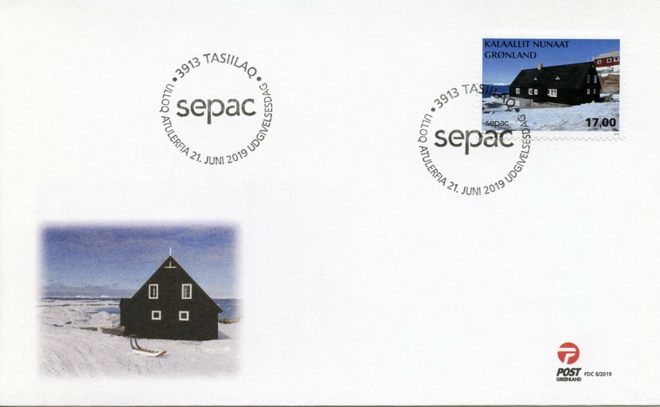 Greenland Architecture Stamps 2019 FDC Old Residential Buildings SEPAC 1v Set - Image 1 of 1