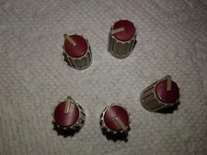 Set of (5) Mackie Mixer Knobs - Red - Picture 1 of 2