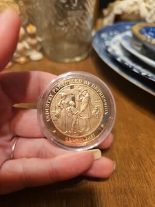 Franklin Mint History of the United States  Bronze Medal Coin 1837 - Picture 1 of 3