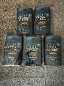 5x WoW TCG Assault on Icecrown Citadel Treasure packs! Factory SEALED (5 packs)! - Picture 1 of 5