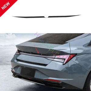 For Hyundai Elantra 21-23 Carbon Fiber Titanium Tail Door Trunk Lid Strip Trim - Picture 1 of 9
