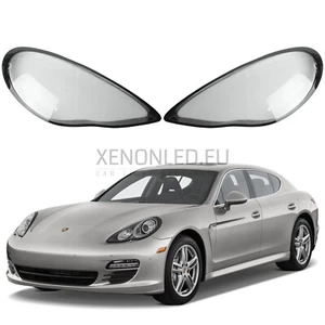 for Porsche Panamera 09 - 13 Headlights Headlamp Lens Cover Pair (L+R) + Manual - Picture 1 of 5