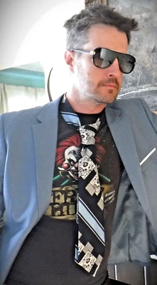 Corbata De Colección Para Hombres Gruesa Discoteca Fumador Punk Negocios MOD 60 Años 70 Brittania Retro Foto 1 de 4