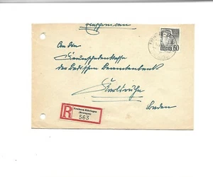 FZ Baden / FREIBURG - ZÄHRINGEN (BREISGAU) E.-Brief (links gelocht) m. EF 25  - Bild 1 von 2