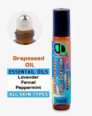 DD TECK Good Digestion Massageöl Roller Ball - Aromatherapie, Stressabbau 10 ml UK