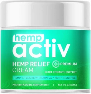Joint Muscle Relief Cream Infused with Hemp Muscles Joints Neck Shoulder 2 Fl Oz - Picture 1 of 6