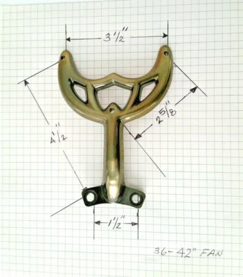 42"Antique Brass Ceiling Fan Blade Arm Replacement Bracket, Hunter & Hampton Bay - Image 1 of 3