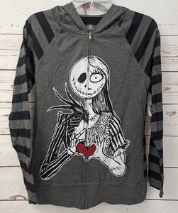 Disney Parks The Nightmare Before Christmas Jack Sally Zip Up Hoodie S NWT - Picture 1 of 17