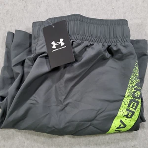 Under Armour Athletic Gym Woven Graphic Shorts Mens Large Loose Gray 8" Inseam - Picture 1 of 8