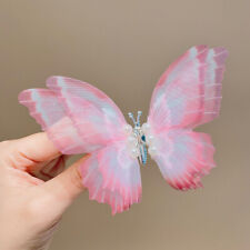 Gauze Gradient Color Hairgrip Moving Wings Butterfly Hairpin Kids Headwear