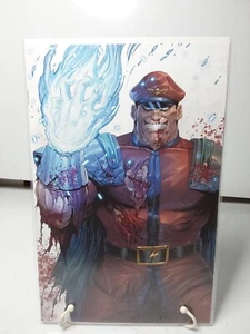 STREET FIGHTER OMEGA #1 M ¡Daño de batalla de bisontes! Virgin Tyler Kirkham LTD 500 - Imagen 1 de 6