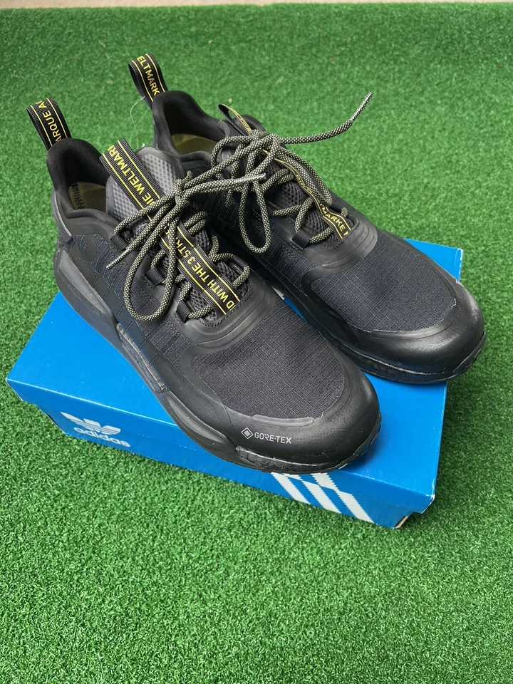 adidas Originals NMD_V3 GTX Gore-Tex Black Grey Yellow Men Unisex Casual GX9472 - Image 1 of 4