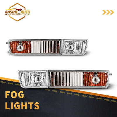 Chrome White Fog Lights for 1993-1998 Volkswagen Jetta/Cabrio/Golf Projectors — 第 1/4 张图片