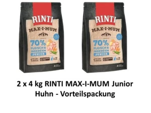 RINTI MAX-I-MUM Junior Huhn | 2 x 4 kg Hundefutter Vorteilspackung - Bild 1 von 1