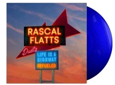 Rascal Flatts Life Is A Highway Refueled Duets Transparent Blue VINYL RECORD NEW - Image 1 of 3