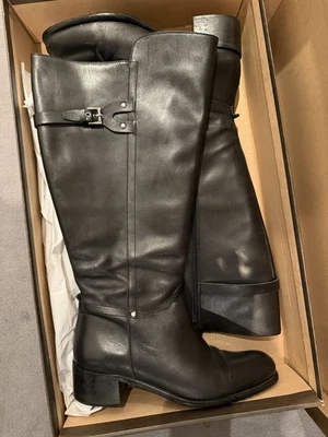 Jilsen hohe  Stiefel Weitschaft 52 XXL Gr 39 Schwarz Leder Melissa  - Bild 1 von 4