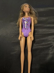 2016 BARBIE Teen Beach Doll Purple leopard print Bathing Suit Brunette - Picture 1 of 2