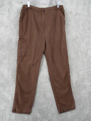 Vintage Nordstrom Pants Womens XL Chambray Cargo Straight Leg Utility Brown - Image 1 of 4