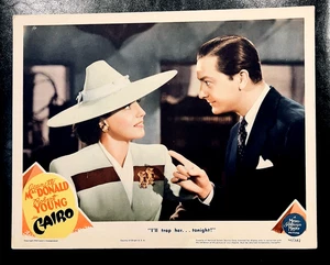 MGM CAIRO ORIGINAL LOBBY CARD 1942, JEANETTE MacDONALD, ROBERT YOUNG - Bild 1 von 1