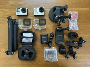 GoPro HERO4 HERO3 Action Camera Set 1080p Waterproof Accessories Bundle - Picture 1 of 12