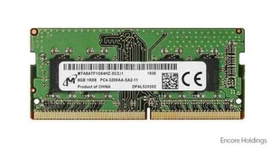 Micron 8GB Memory Module - DDR4 SDRAM - 3200 MHz - 260 Pin MTA8ATF1G64HZ-3G2J1 - Picture 1 of 1
