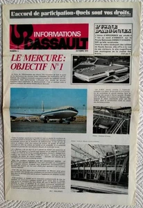 INFORMATIONS DASSAULT_No 3_OCTOBRE 1970_MERCURE_USINE d' ARGONNEX_ - Picture 1 of 5