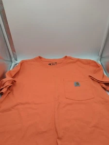 Carhartt Men's Loose Fit Short Sleeve T-Shirt, Size M, Heavyweight Pocket Orange - Picture 1 of 6