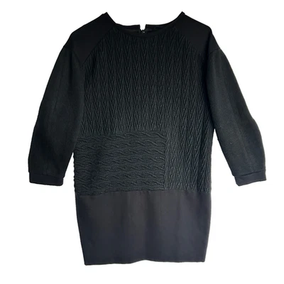 Vestido Suéter Tejido Grueso Texturizado Raglán Cintura Caída Tibi Lana Para Mujer M Foto 1 de 4