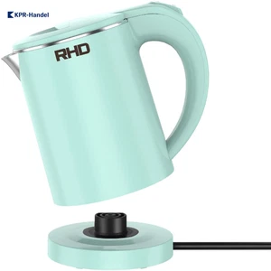 Edelstahl Reise-Wasserkocher 500ml 600W Aufbewahrungssockel - Bild 1 von 8