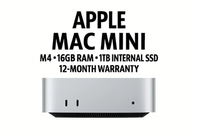 Apple Mac mini M4 • 16GB RAM • 1TB Internal SSD • 12-Month Warranty - Image 1 of 4