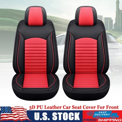 For Toyota Yaris 2019-2022 Car 2-Seat Covers Cushion 2pcs PU Leather Front Row - Image 1 of 4
