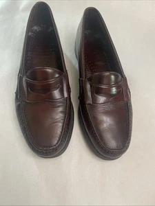 Walk-Over Penny Loafers By Dexter USA Burgundy Leather Handsewn Shoes Size 11M - Picture 1 of 8